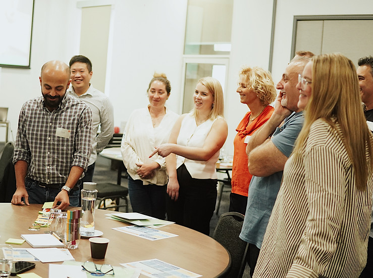 Leadership Series attendees engaging, smiling