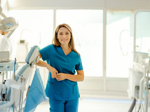 A dentist in a modern practice